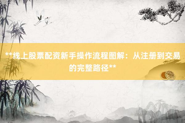 **线上股票配资新手操作流程图解：从注册到交易的完整路径**