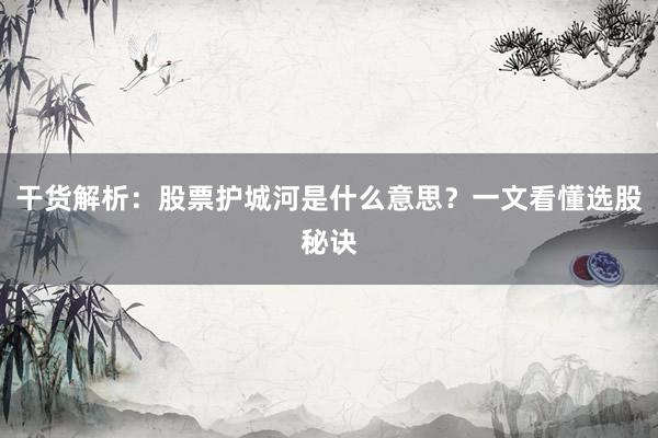 干货解析：股票护城河是什么意思？一文看懂选股秘诀