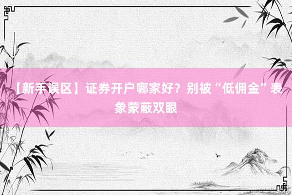 【新手误区】证券开户哪家好？别被“低佣金”表象蒙蔽双眼